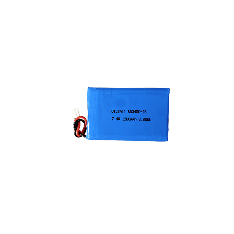 7.4V 603450 1200mAh 2S lipo battery for Smart Video Doorbell, Handheld POS Terminal, Portable Medical Monitor