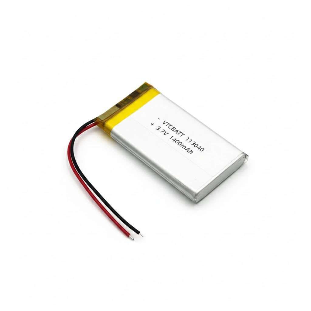 3.7 v 1400mah lithium polymer battery product view