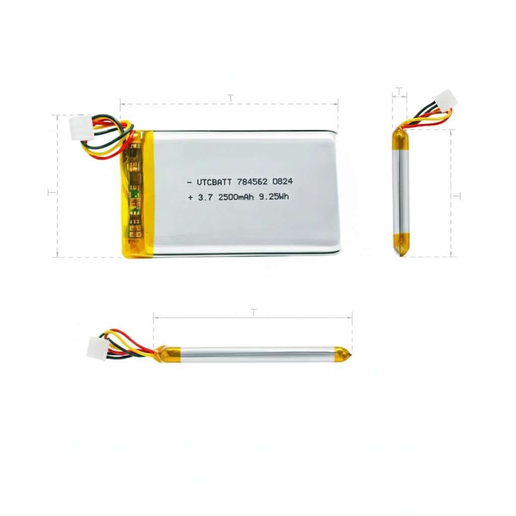 2500mah lipo battery 3.7V product view