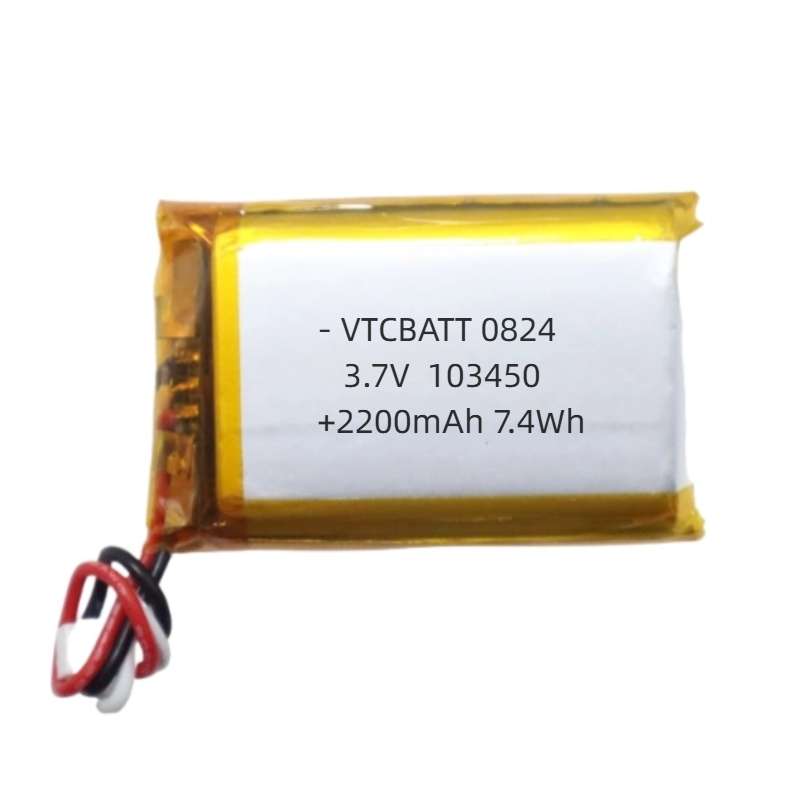 3.7V 2200mAh li-ion polymer 103450 battery