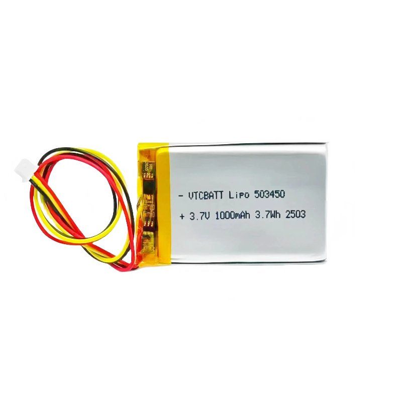 3.7v 1000mah 503450 Tracker Lithium Battery for Fitness Trackers, GPS tracker, Remote GSM alarm trackers