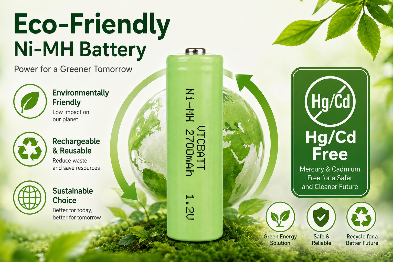 Eco-Friendly Ni-MH Battery