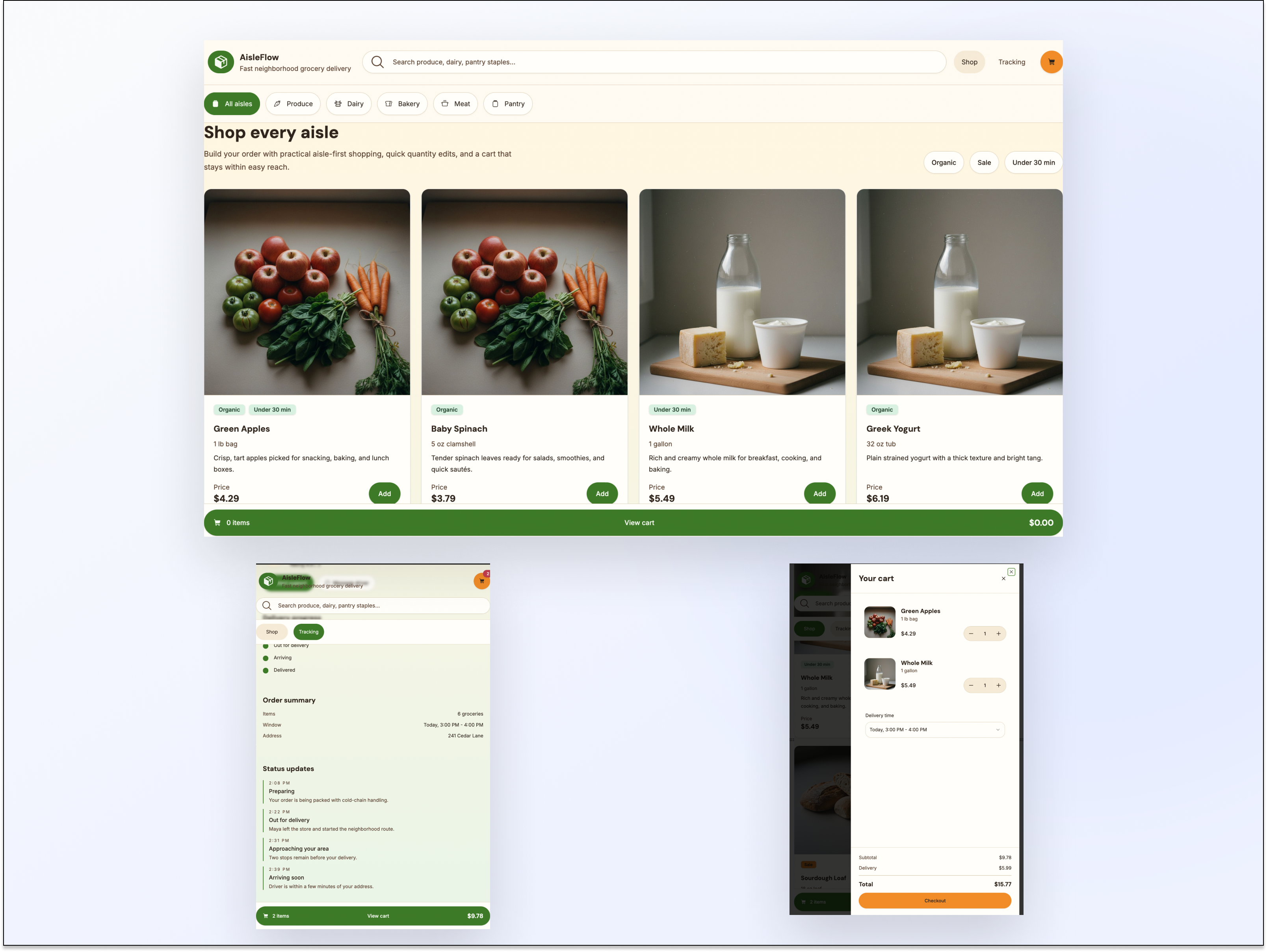 Custom AI-Native Delivery App Web Development for Grocery Delivery App