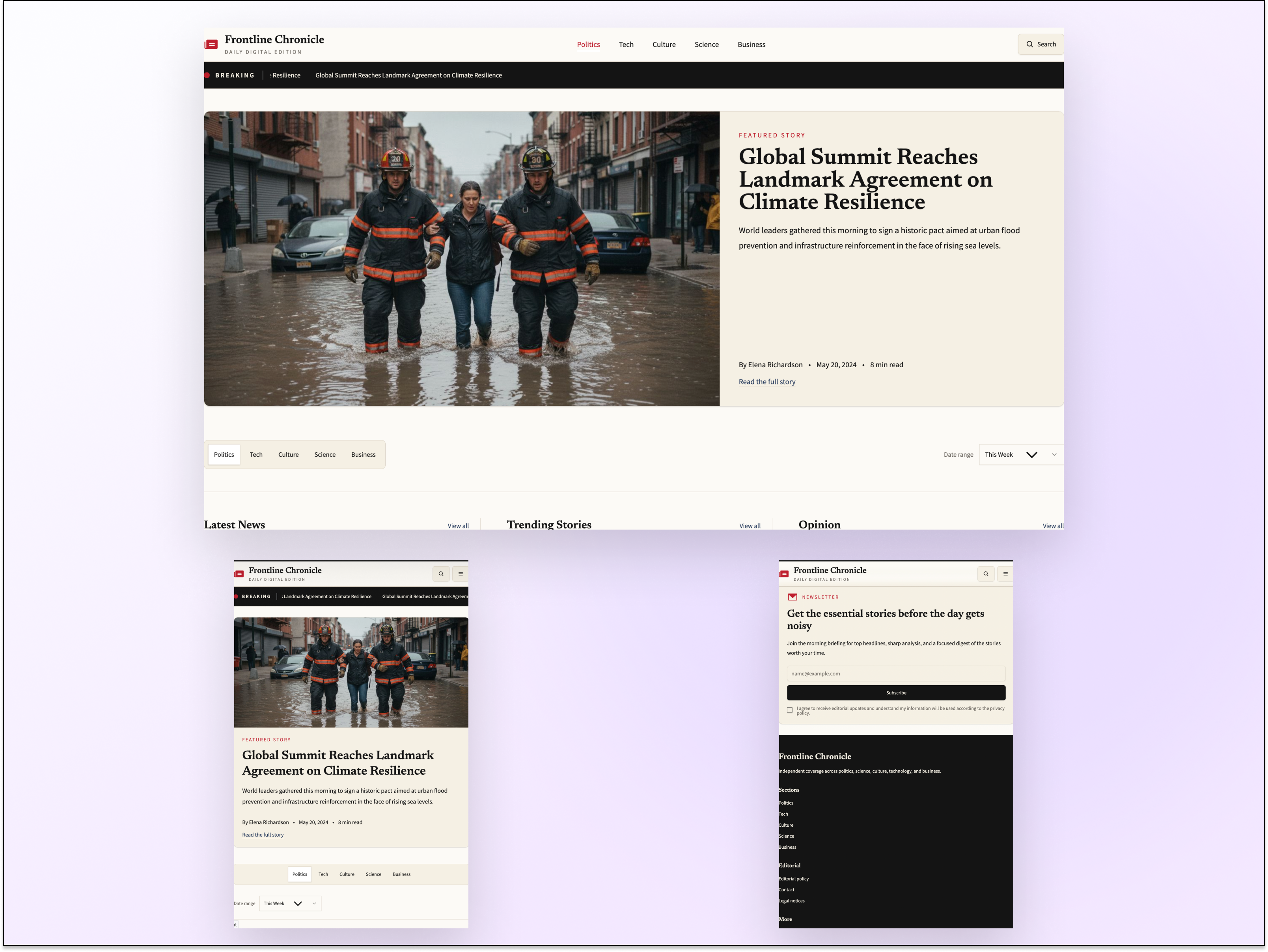 Custom AI-Native Media Web Development for News