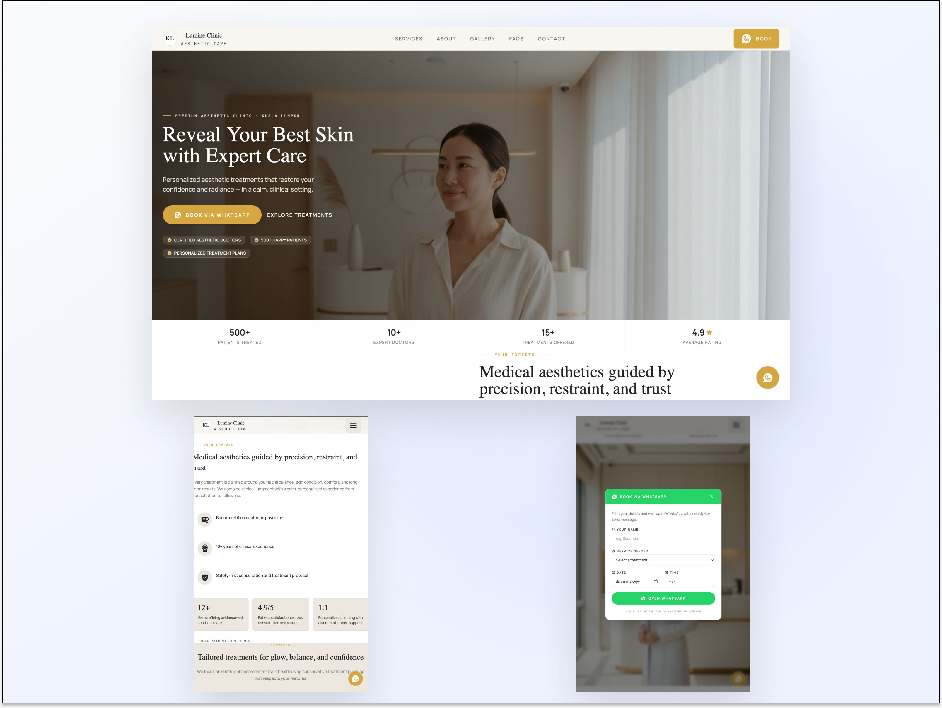Custom AI-Native Healthcare Web Development for Aesthetic Clinic