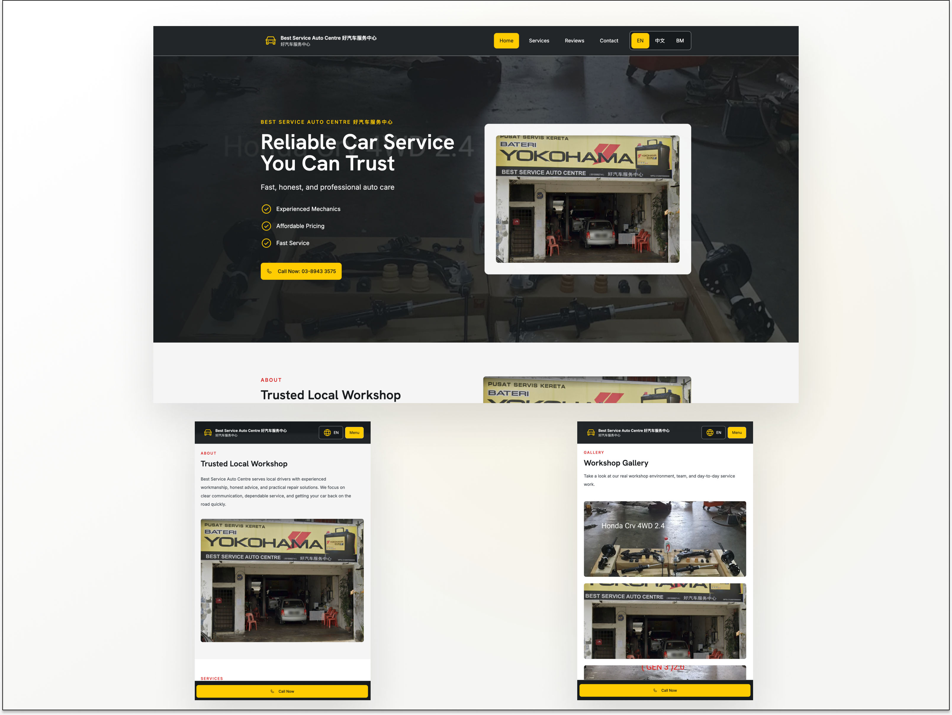 Custom AI-Native Auto Web Development for Best Service Auto Centre