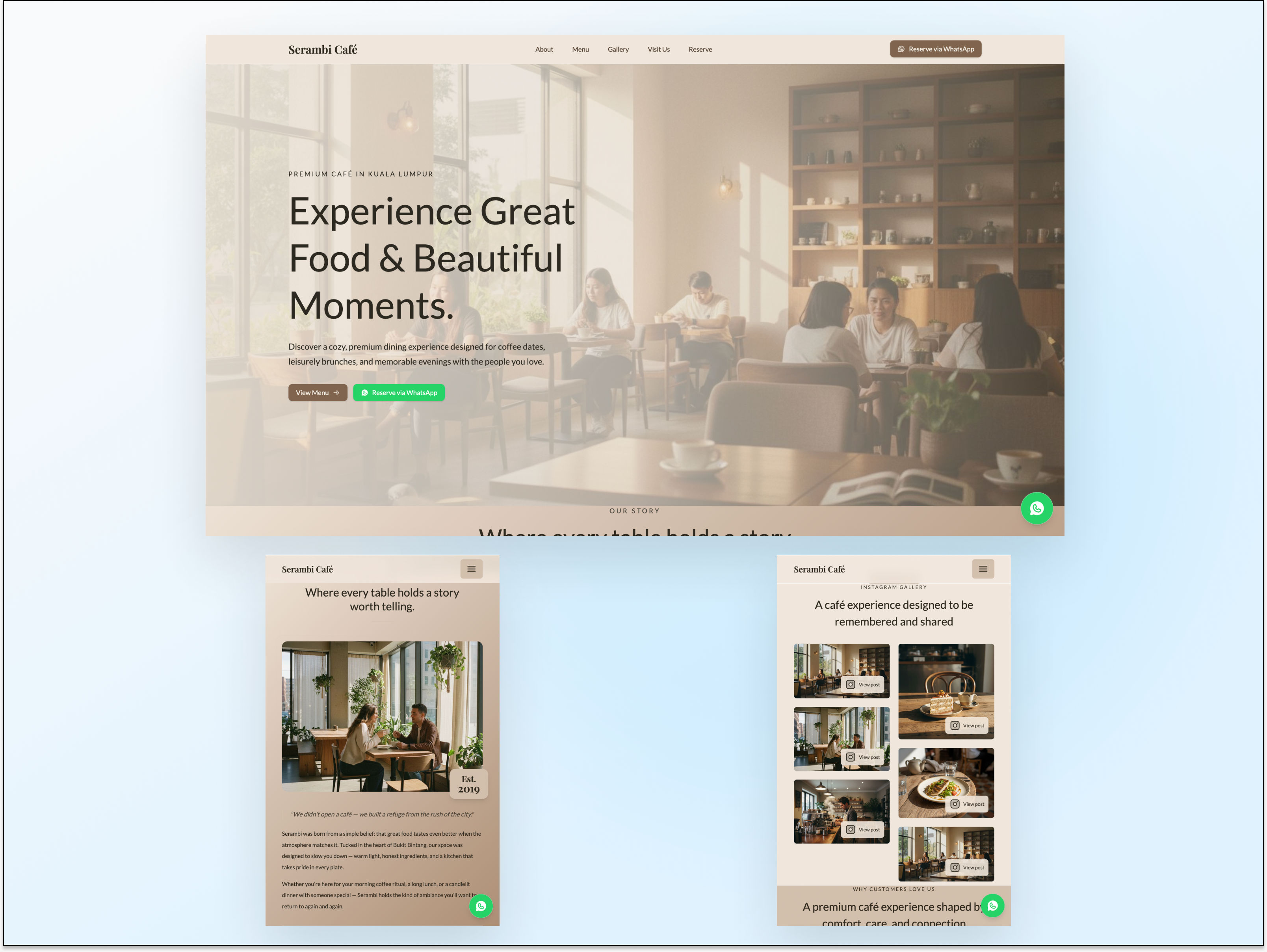 Custom AI-Native F&B Web Development for Premium Café