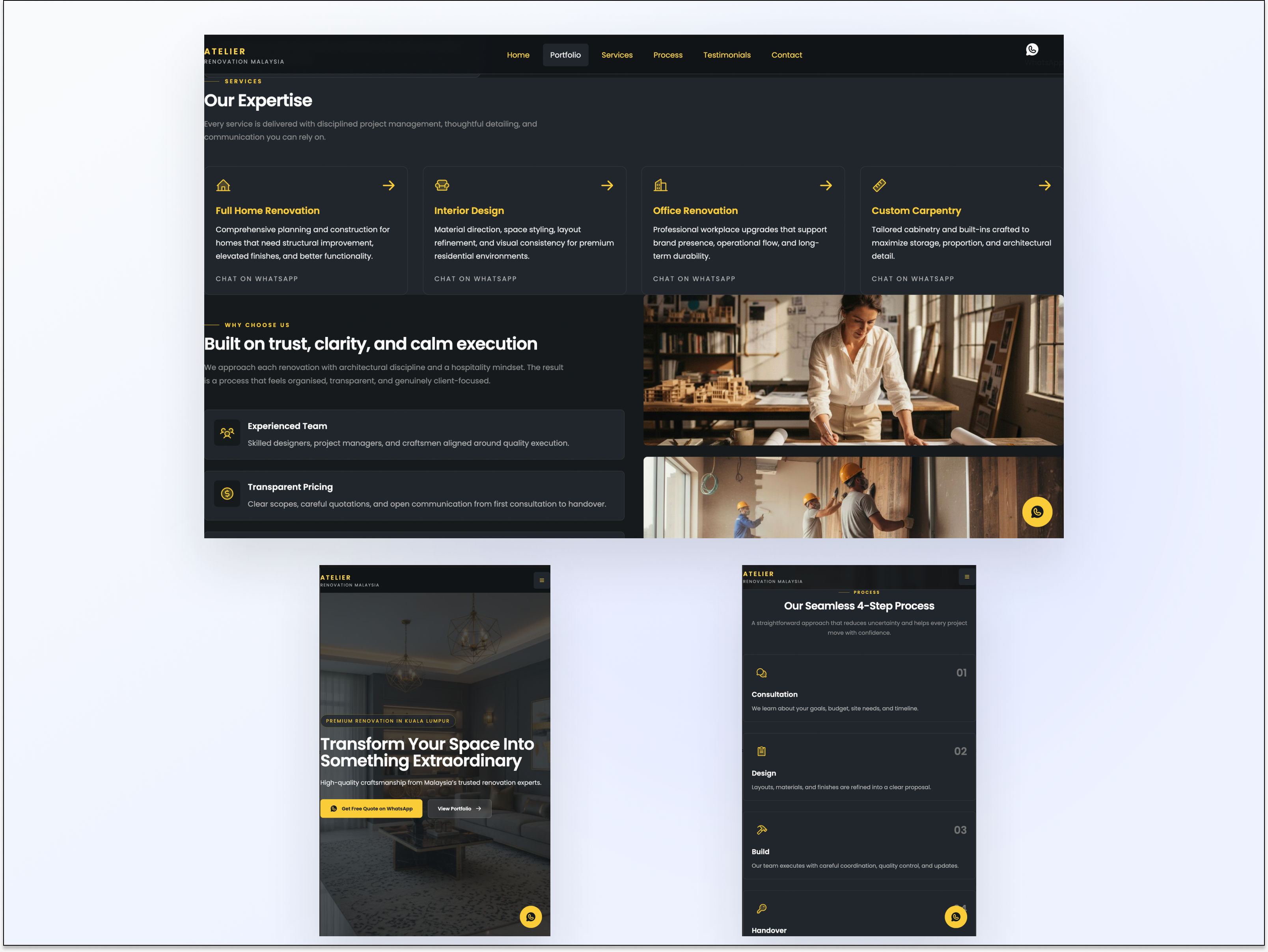 Custom AI-Native Renovation Web Development for Renovation Company