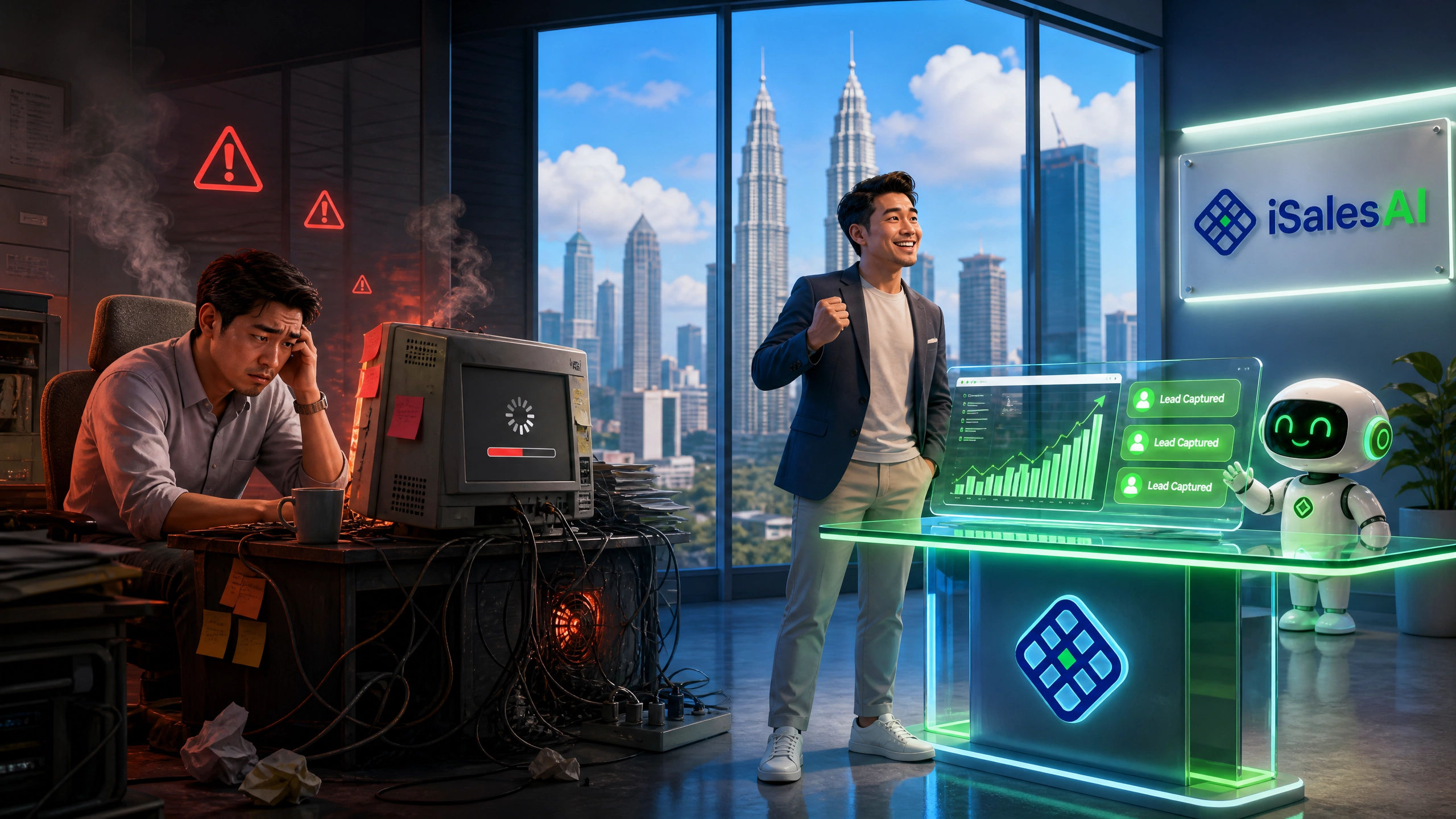 Website designer Petaling Jaya custom React vs DIY builders comparison — iSalesAI