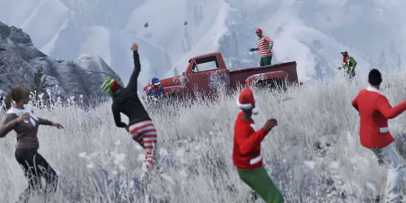 Unlucky Grand Theft Auto Online Player Attacked While Practicing Snowball Throwing