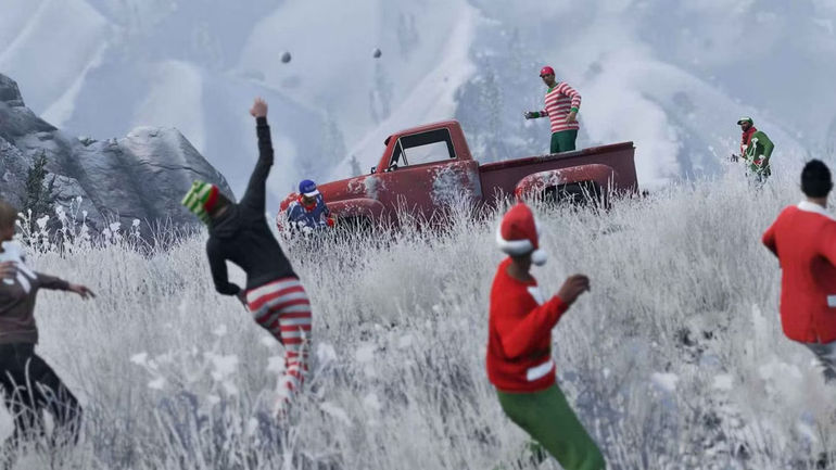 Unlucky Grand Theft Auto Online Player Attacked While Practicing Snowball Throwing