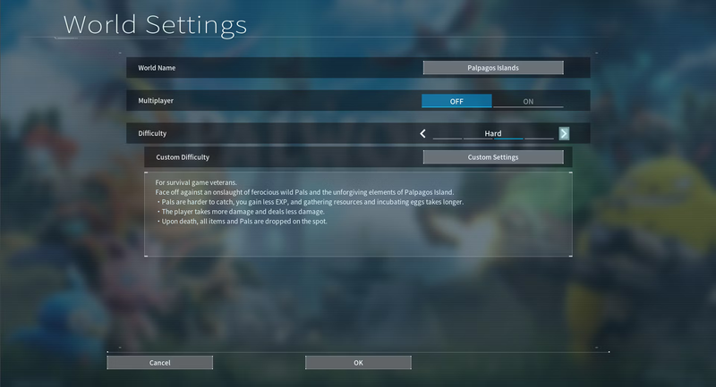 Palworld Hard Difficulty