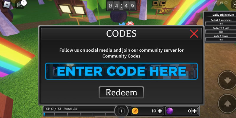 Roblox Survive the Killer Codes (2)