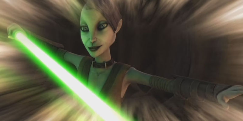 Asajj Ventress as a Jedi Padawan in Star Wars The Clone Wars
