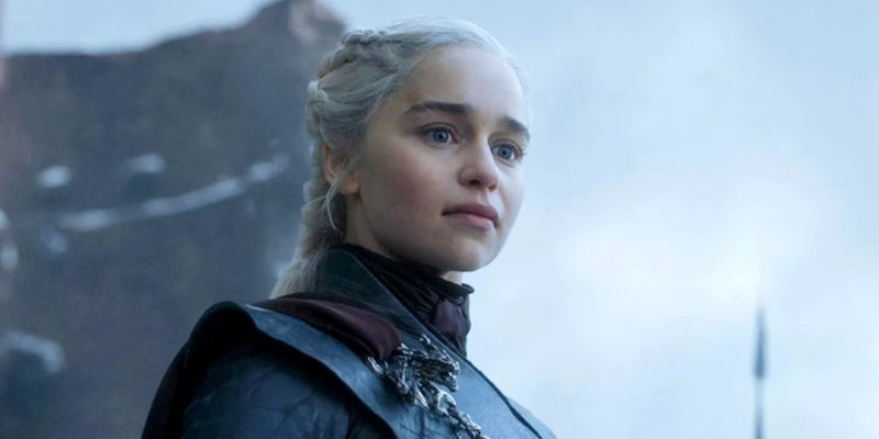 Emilia Clarke as Daenerys Targaryen in Game of Thrones.