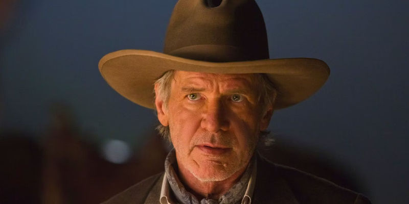 Harrison Ford as Colonel Woodrow Dolarhyde in Cowboys & Aliens.