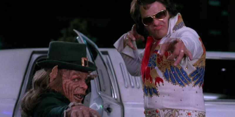 The leprechaun in Las Vegas with an Elvis impersonator in Leprechaun 3