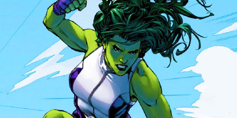 She-Hulk fighting in Marvel Comics