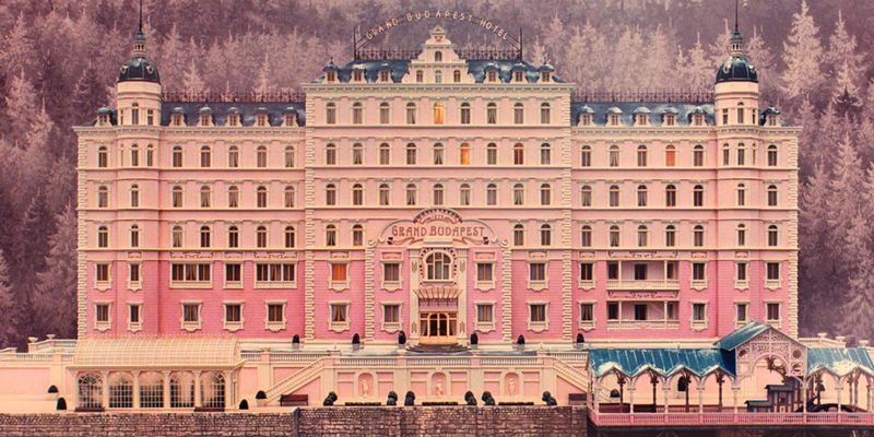 Exterior shot of The Grand Budapest Hotel