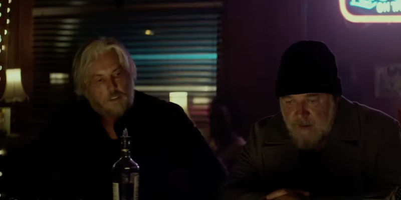 Russell Crowe and Tommy Flanagan in Sleeping Dogs