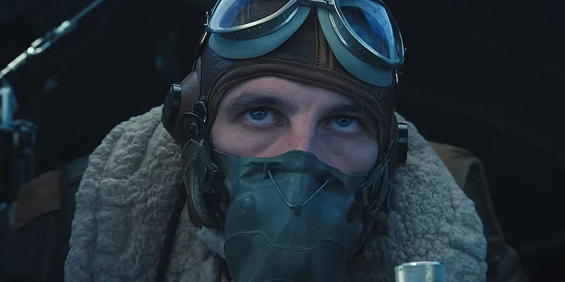 A pilot looking up in Masters of the Air