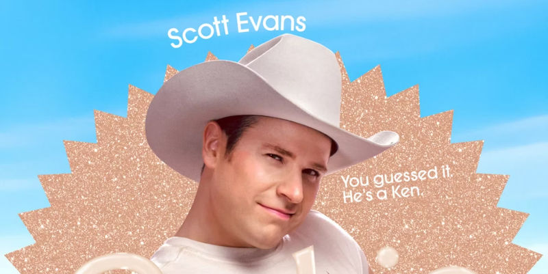 The character poser for Ken played by Scott Evans Barbie movie