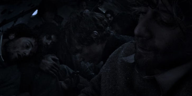 Avalanche scene in Society of the Snow.