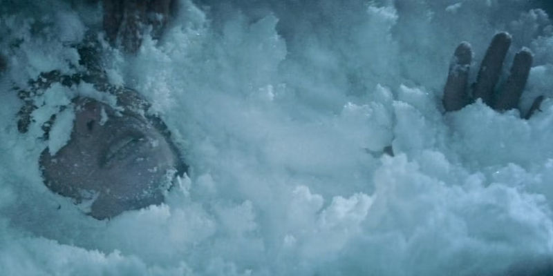 Avalanche scene in Society of the Snow.