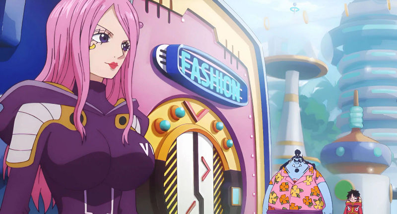 Bonney and the Straw Hats in their new 'futuristic' clothing (Image via Toei Animation)