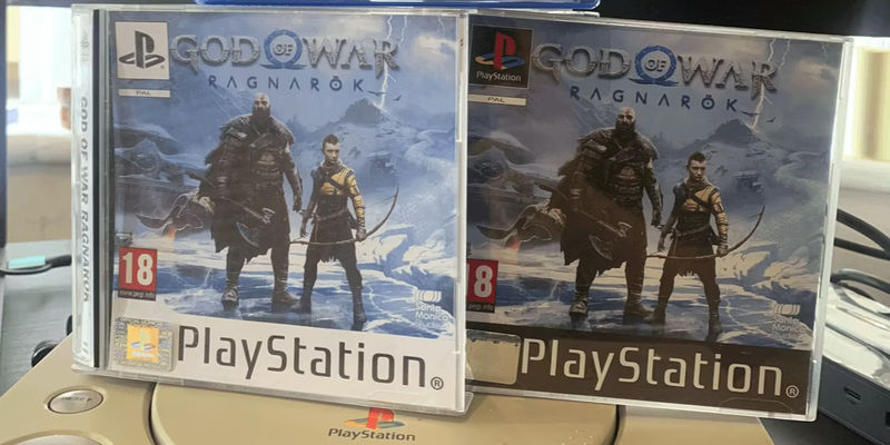god of war ragnarok ps1 fan case