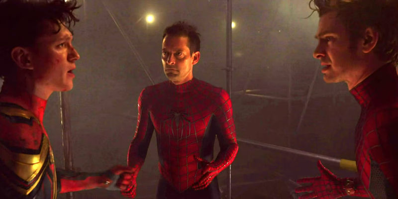 Tom Holland, Tobey Maguire, and Andrew Garfield prepare for the final battle in Spider-Man: No Way Home