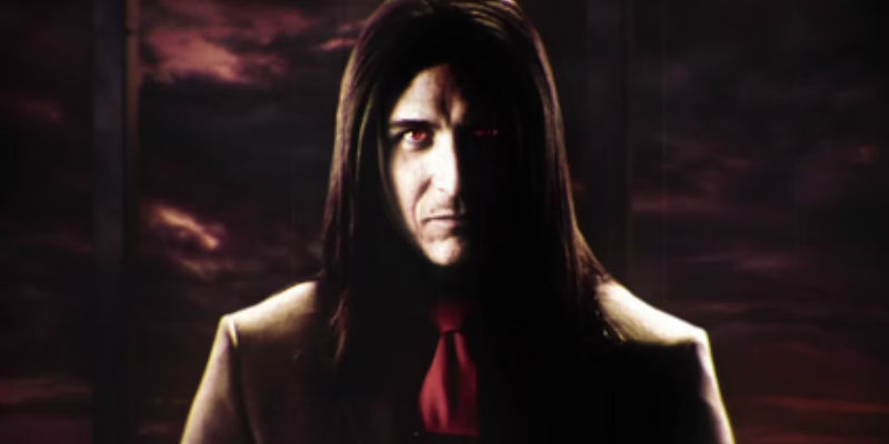 Live-action actor G.Russel Reynolds plays Calypso, who stands menacingly in the Twisted Metal 2012 video game.