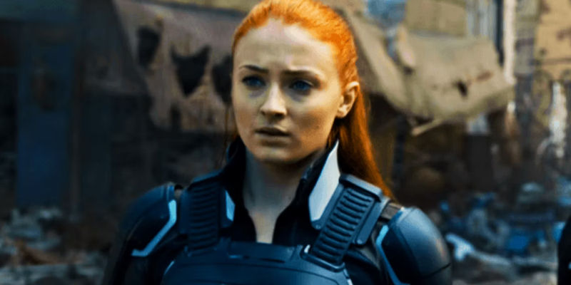 Jean Grey in rubble in X-Men Apocalypse