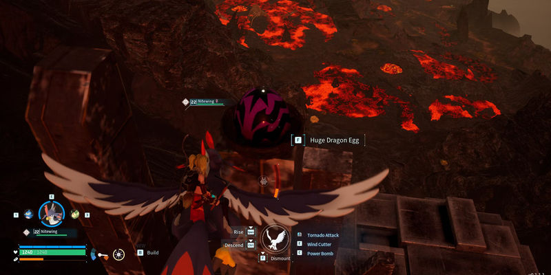 Image of a character in front of a Huge Dragon Egg in Palworld