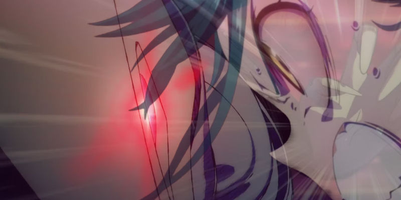 Yuuki Wakura attacks Himari Azuma's sister in Chained Soldier