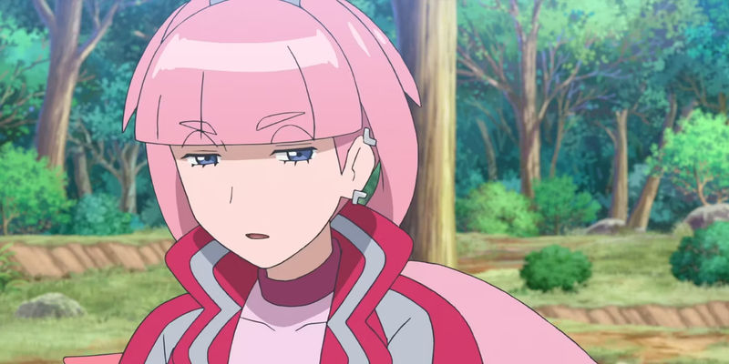 Pokemon Horizons' Mollie in the woods.