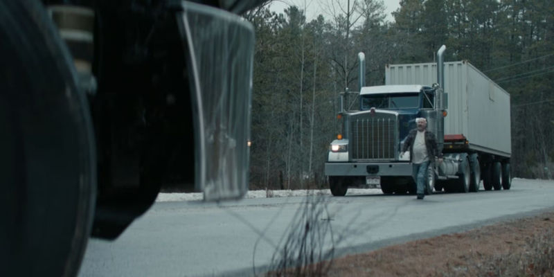 Chris Gleason as the New Age truck driver in Reacher walking unknowingly into an ambush