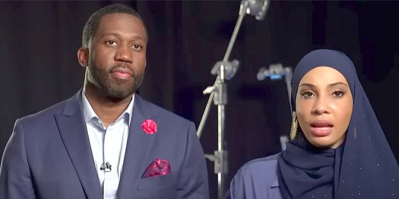 Montage Of 90 Day Fiancé Bilal Hazziez Shaeeda Sween black background