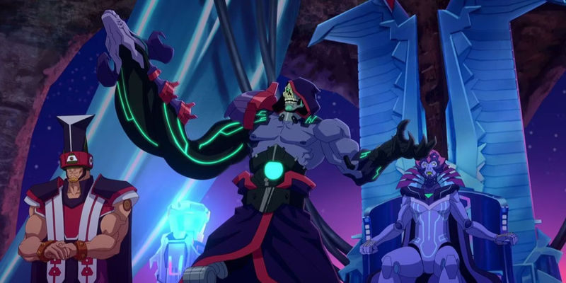 Skeletor with a tech virus in Masters of the Universe - Revolution