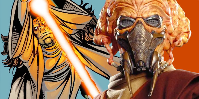 Yaddle and Plo Koon Orange Lightsabers