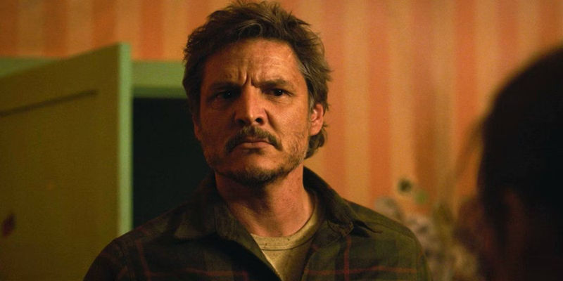 Pedro Pascal as Joel looking serious in The Last of Us season 1