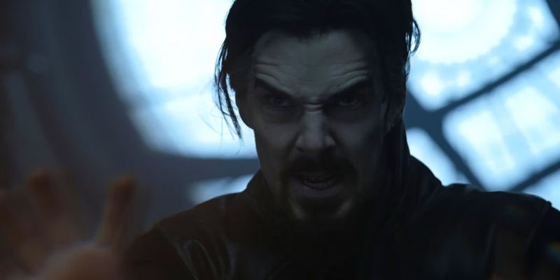 Sinister Strange is disheveled in Doctor Strange in the Multiverse of Madness