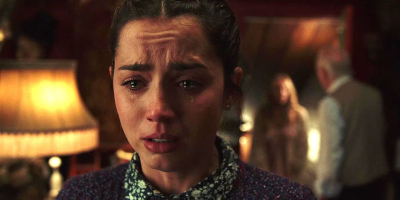 Ana de Armas as Marta crying in Knives Out