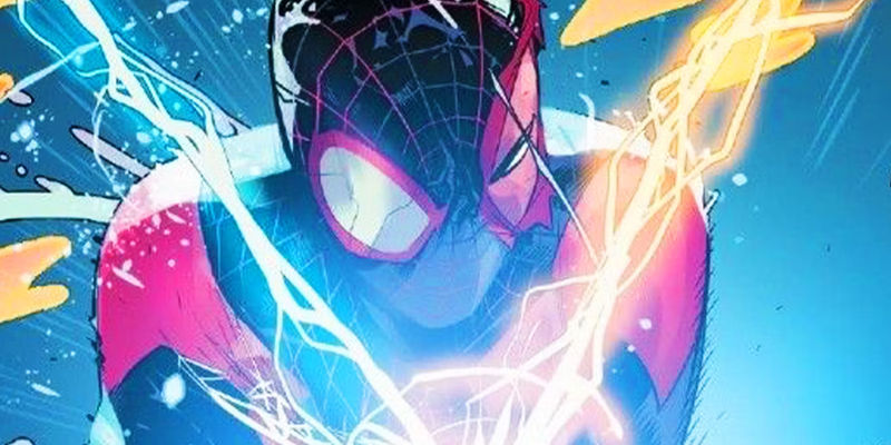 Miles Morales using his electricity in Marvel Comics
