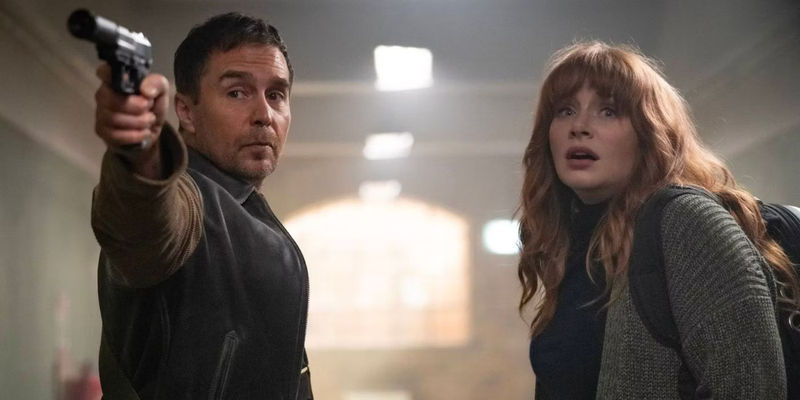 Sam Rockwell and Bryce Dallas Howard as Aiden and Elly Conway from Argylle