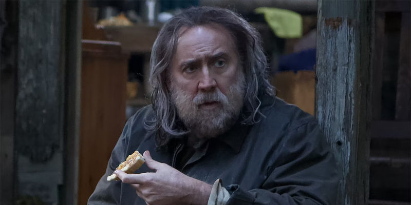 Nicolas Cage eating in Pig