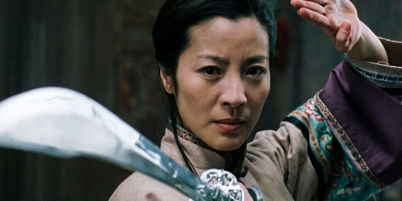 Michelle Yeoh using a sword in Crouching Tiger, Hidden Dragon