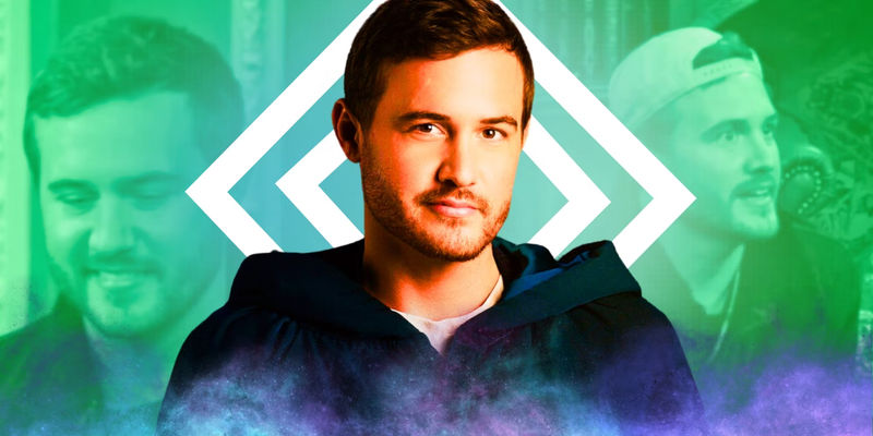 Montage of The Traitors US' Peter Weber with green background