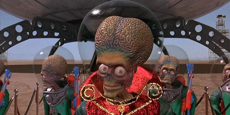 The Martian ambassador looks on in Mars Attacks!