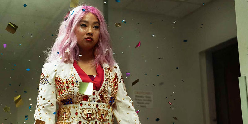 Jobu surrounded by confetti in Everything Everywhere All at Once